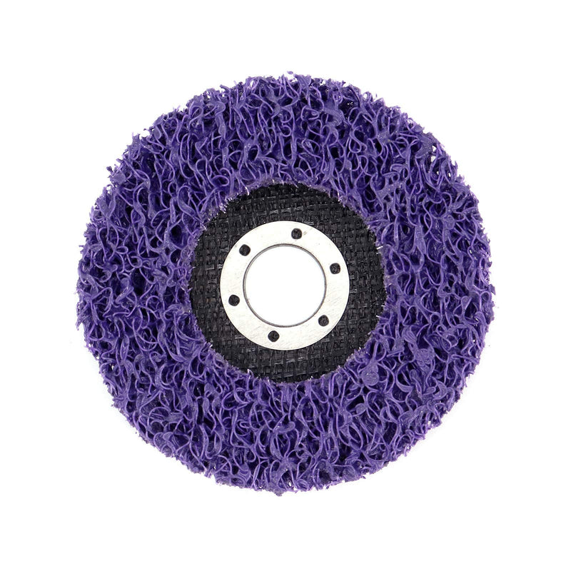 DingGreat 5pcs 115mm Cleaning Disc Coarse Cleaning Disc, Poly Strip Rim Paint Rust Removal Disc for Angle Grinder, for Rust/Paint/Chipping Materials Removing Purple