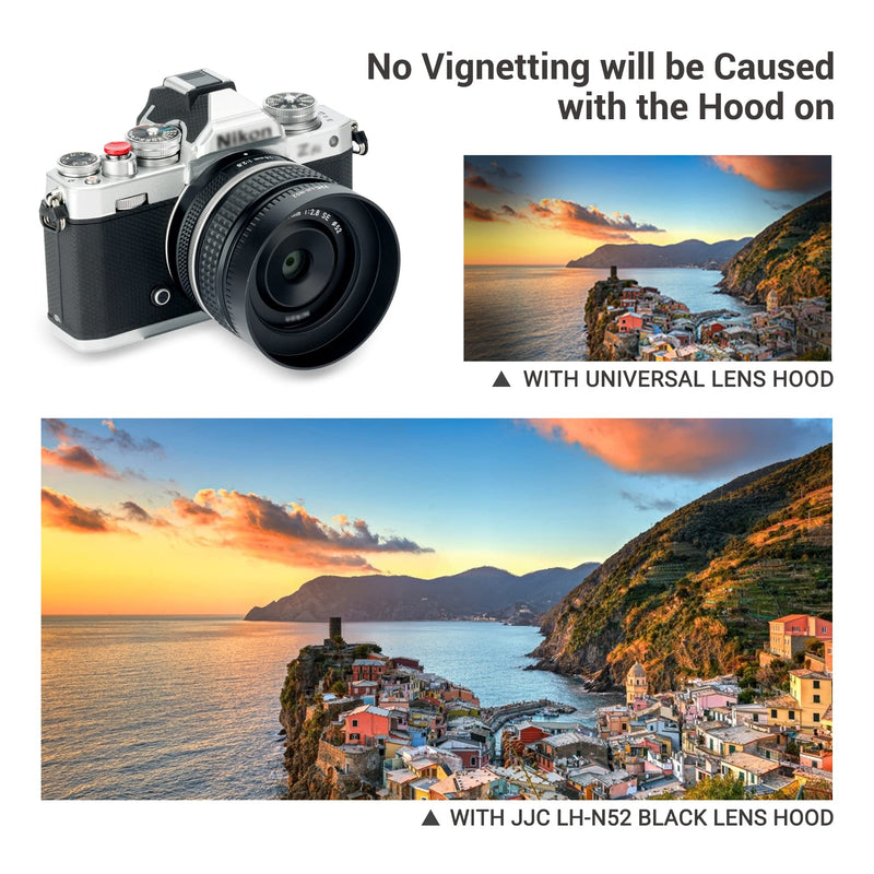 Lens Hood for Nikon NIKKOR Z 28mm f/2.8, Z 28mm f/2.8 (SE), Z 40mm f/2 Lens, Aluminium Alloy No Vignetting Lens Hood, Compatible with 52mm Filters and 52mm Lens Cap