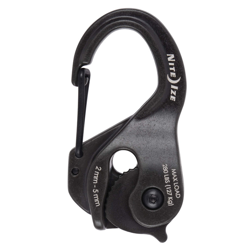 Nite Ize CamJam XT Aluminum Tie Down Cam Mechanism With Carabiner Clip Cord Tightener