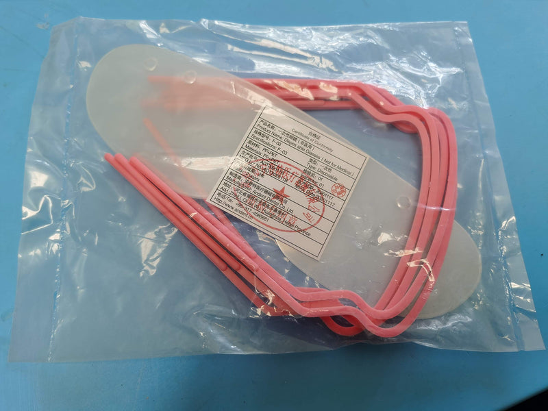 SDent 1 Pack 20 Sets Disposable Dental Eye Shield Eye Mask Safety Glasses Mask Eyes Guard 1 Frame+1 Shield/Set 4 Colors
