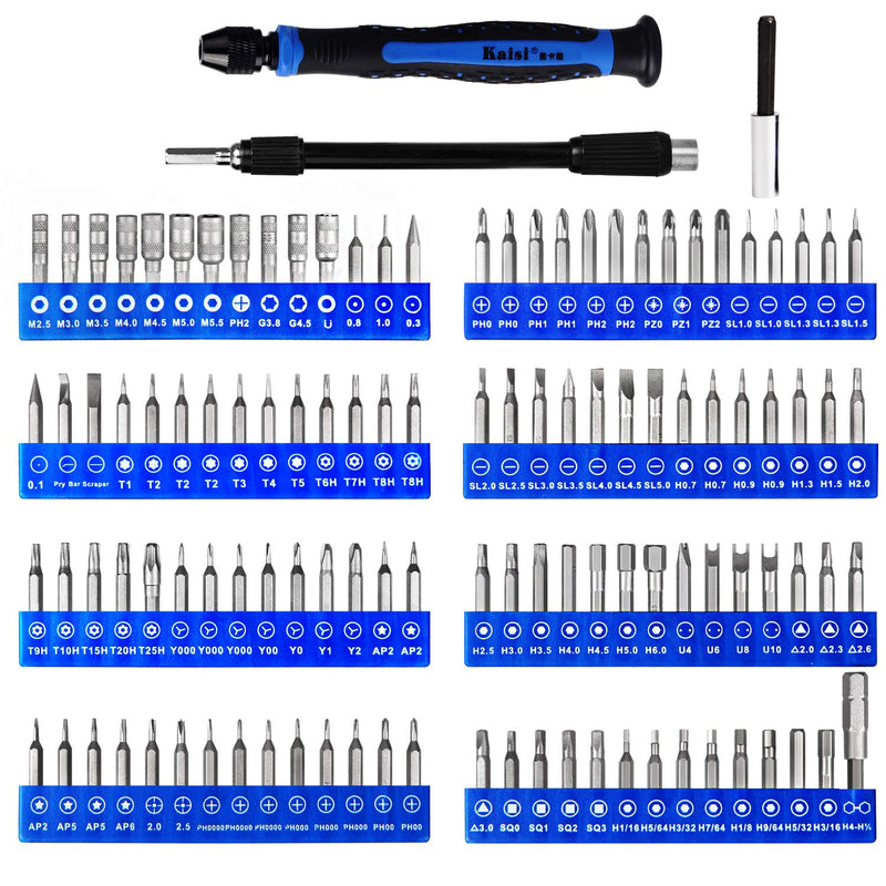 Kaisi 126 in 1 Precision Screwdriver Set with 111 Bits Magnetic Driver Kit Professional Electronics Repair Tool Kit for Repair Computer, PC, MacBook, Laptop, Tablet, iPhone, Xbox, Game Console