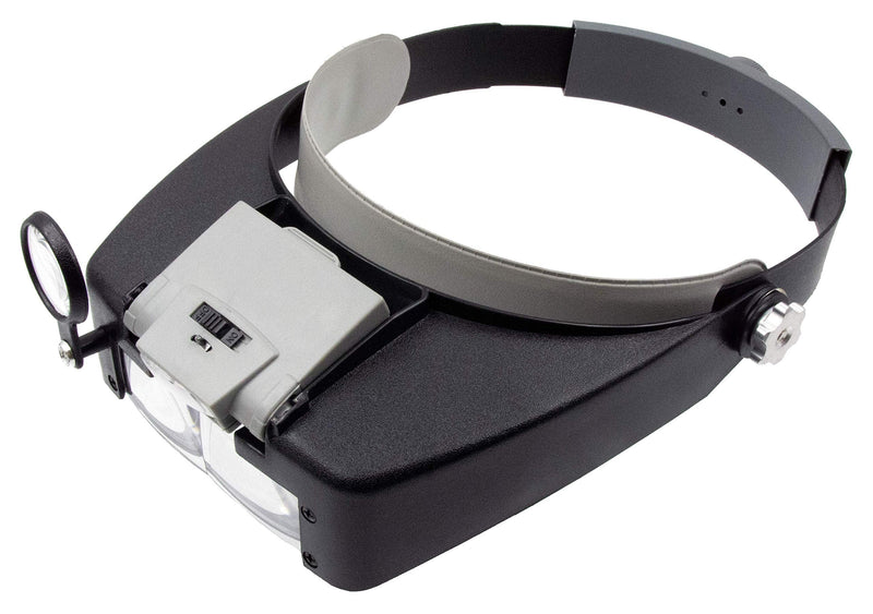 Zega Crafts Headband Magnifier w/ 3 Multi-Depth Magnifying Lenses & Detachabe Worklight