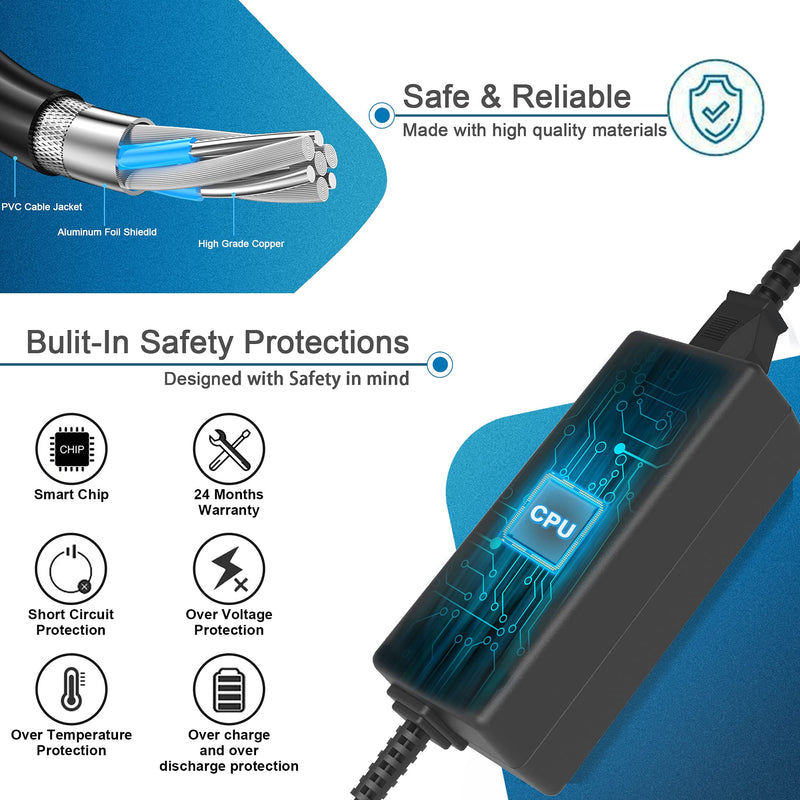 19V 3.42A 65W AC Adapter Charger Replacement for Acer Chromebook A11-065N1A A13-045N2A PA-1650-80 PA-1450-26 N15Q9 15 14 13 11 R11 CB3-532 CB3-131 CB5-132T CB5-571 C720 C740 N16P1 N15Q8 Power Cord