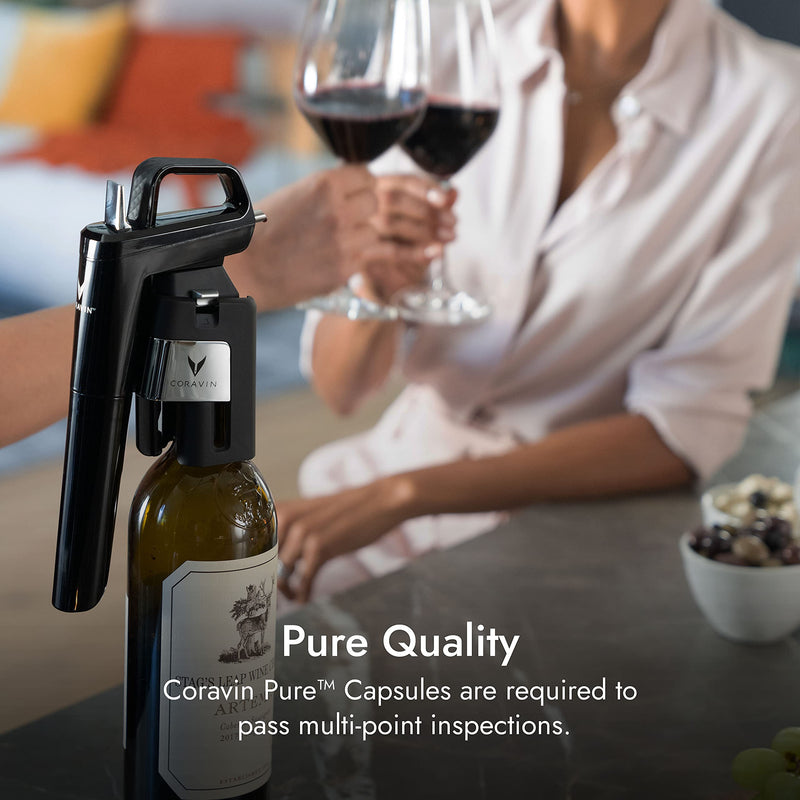 Coravin Pure Capsules - Pack of 6 - Patented Argon Gas Cartridges for Coravin Wine Bottle Opener, Needle Pourer, or Coravin Pivot 6-Pack