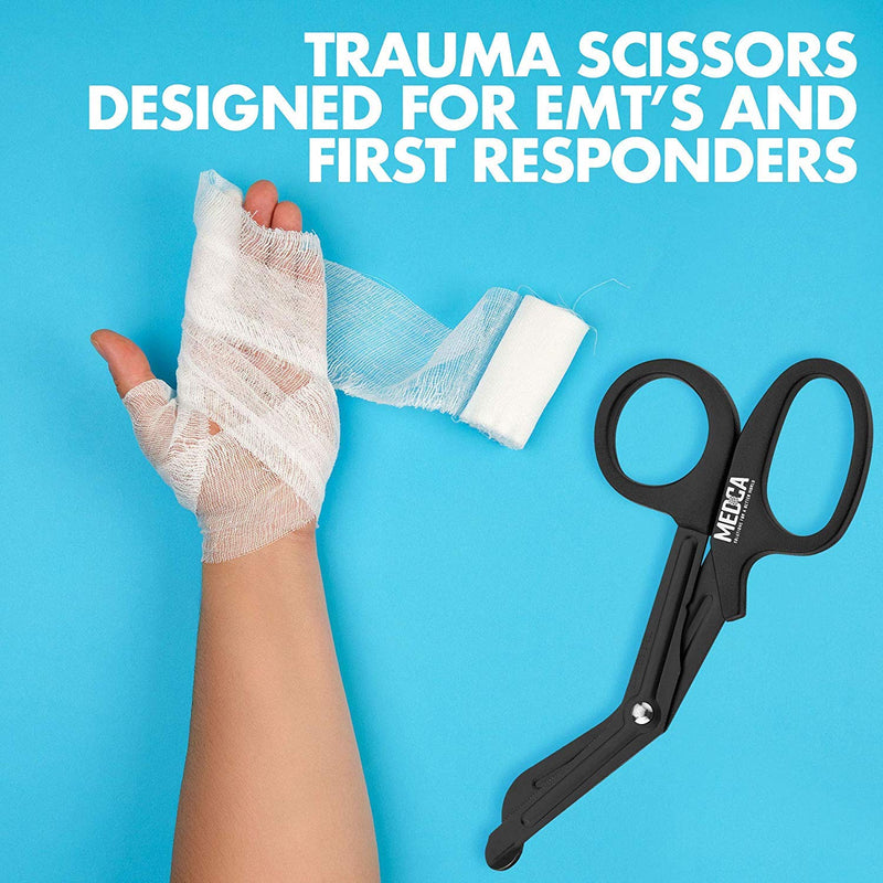 Medical Bandage Scissors - Trauma Scissors and EMT First Responder Scissors - Made of high quality stainless steel for nurses, doctors, first aid supplies, 7.5 inch length.