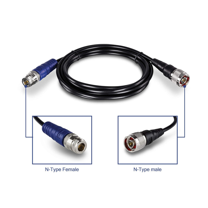 TRENDnet N-Type Male to N-Type Female Antenna Cable - 2M (6.5 ft.), TEW-L402 6.5 ft
