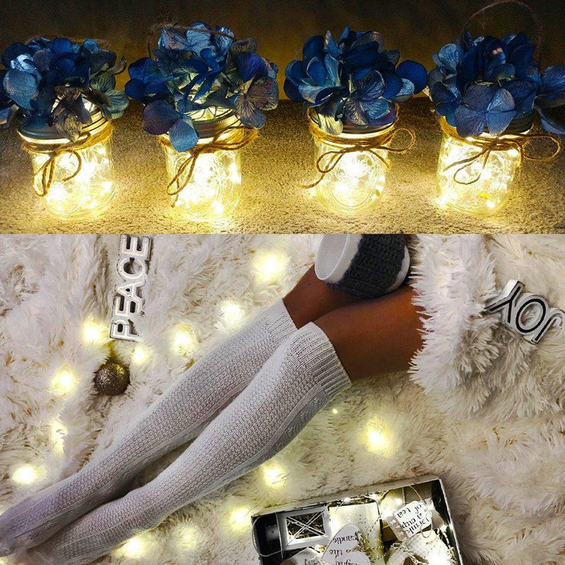 YKB Fairy Lights 12 Pack, Battery Operated String Lights, 20 LEDs on 3.3 feet Copper Wire, Mini LED Fairy String Lights Warm White for Wedding Party Mason Jar Christmas Decorations Bedroom Decor