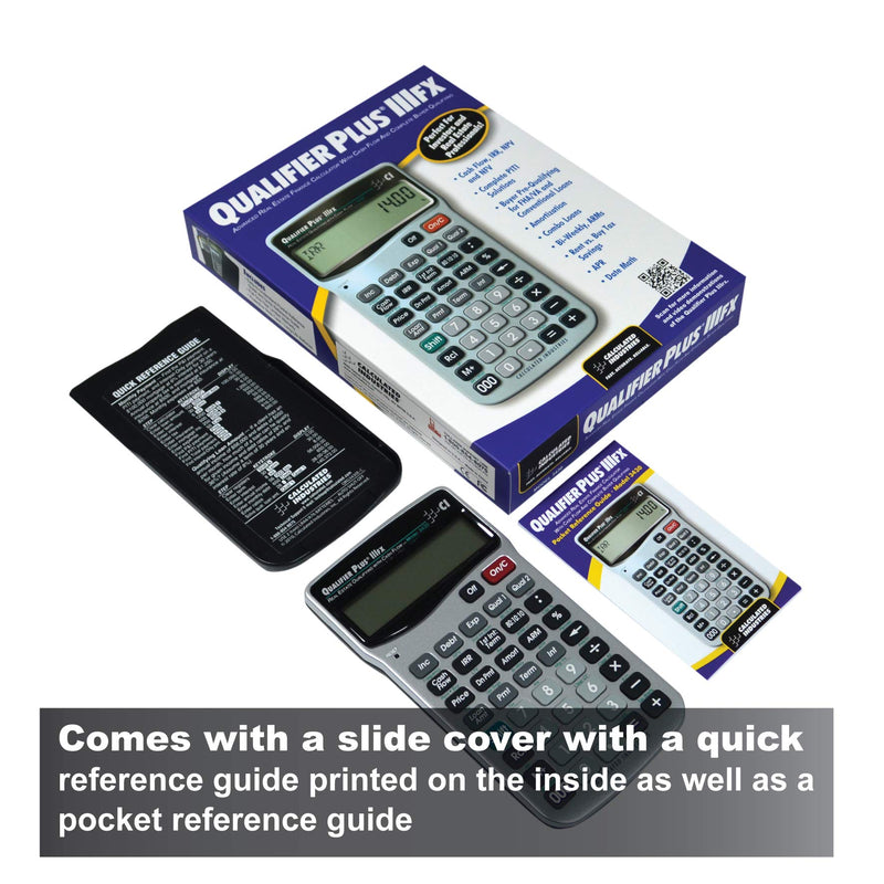 Calculated Industries 3430 Qualifier Plus IIIfx Advanced Real Estate Mortgage Finance Calculator | Clearly-Labeled Keys | Buyer Pre-Qualifying | Payments, Amortizations, ARMs, Combos, FHA/VA, More