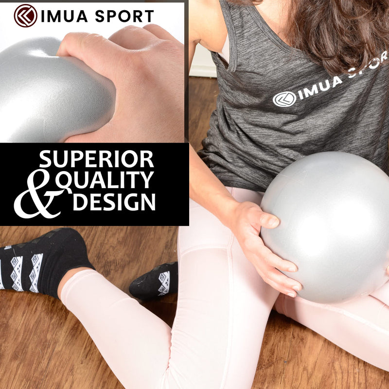 Barre Ball by Imua Sport - 9-inch Small Exercise Ball for Barre, Yoga, Pilates and More - Workout Guide Included