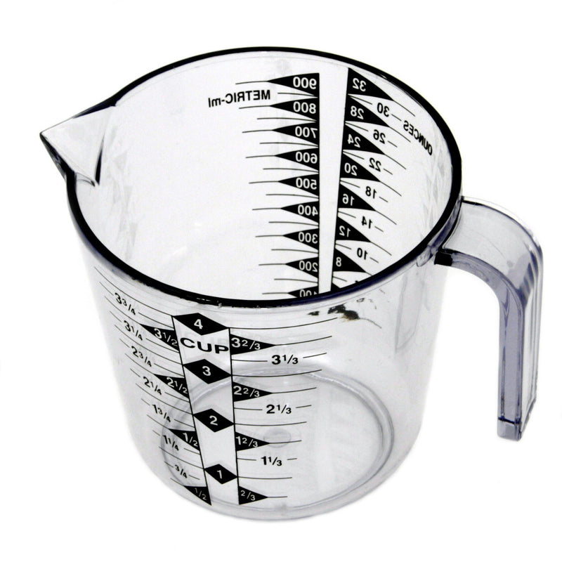 Chef Craft Select Plastic Measuring Cup, 4 Cup, Clear