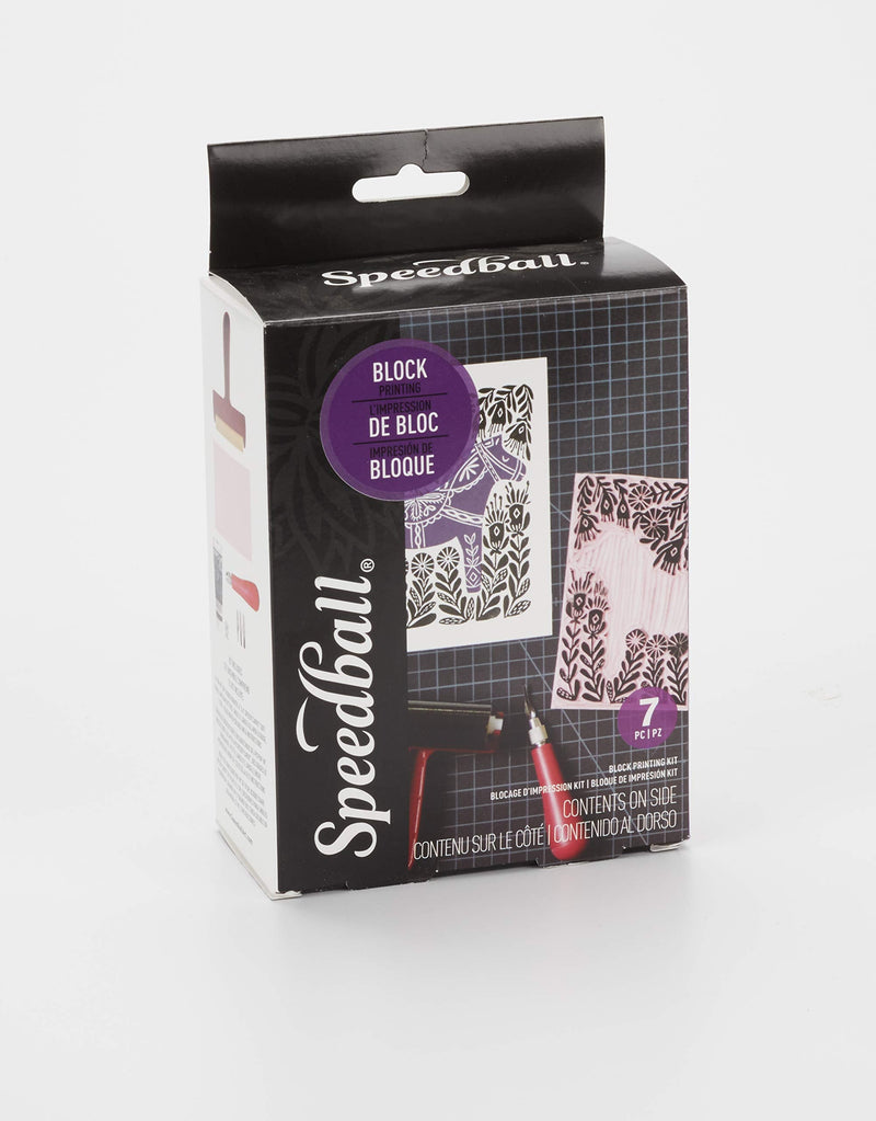 Speedball Super Value Block Printing Starter Kit – Includes Ink, Brayer, Lino Handle and Cutters, Speedy-Carve