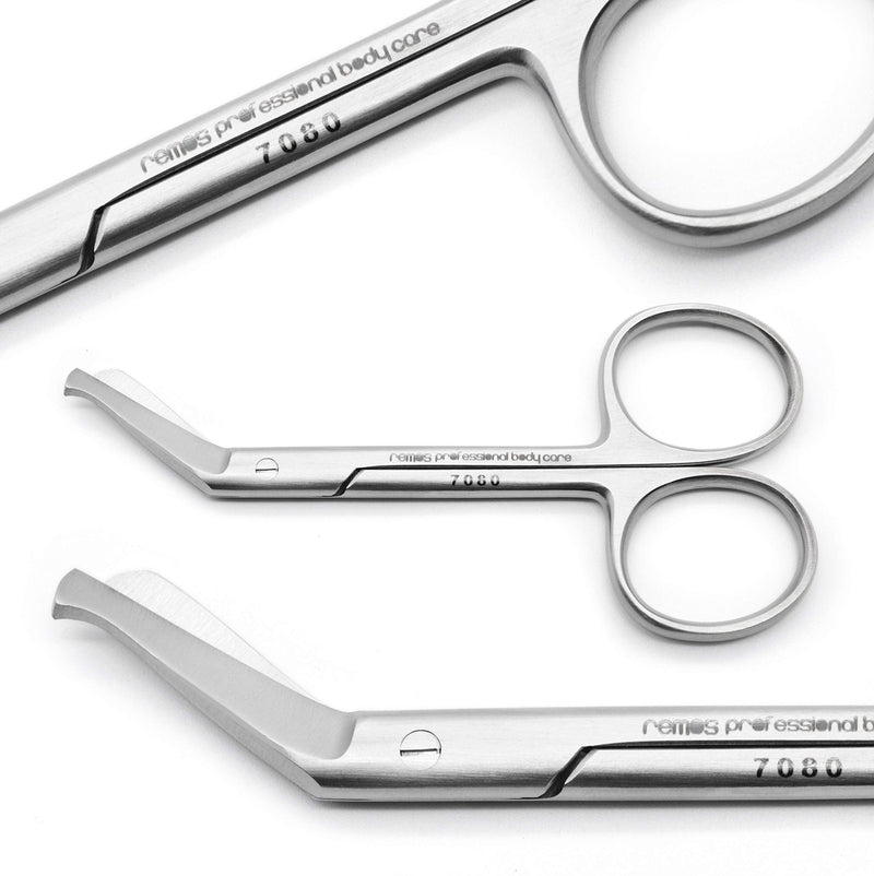 REMOS stoma scissors made of stainless steel for cutting the stoma supply. For right-handed people