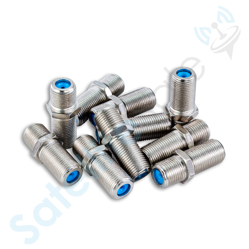 SatelliteSale High-Frequency F81 Coaxial Barrel Connectors Female to Female F-Type 3Ghz Adapter Coupler (Pack of 2 pcs) Pack of 2