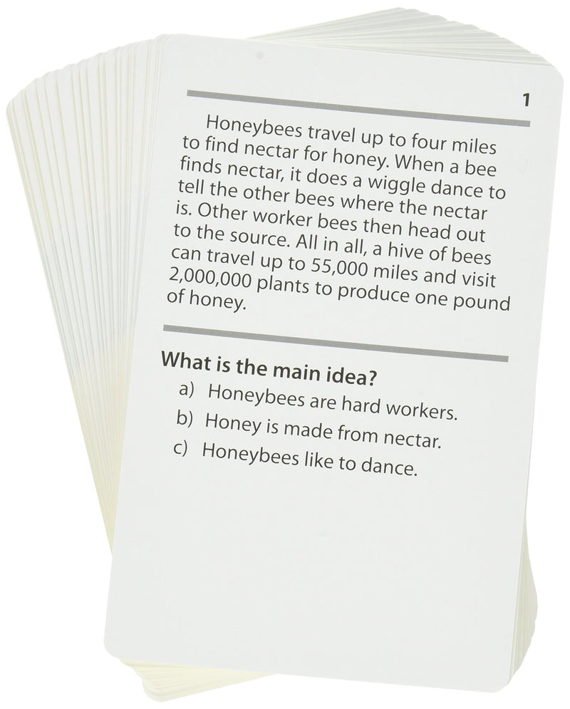 Edupress Reading Comprehension Practice Cards, Main Idea, Green Level (EP63401)