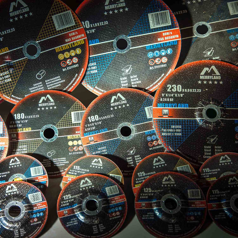 Merryland Cut Off Wheel 4 1/2 inch for Angle Grinder, Metal Cutting Wheel 4.5 X .045 X 7/8 Ultra Thin 25 Pack, Iron Steel Cutting Disc, Expert-Line E11071042 4-1/2 X 0.045 for Steel Metal Iron