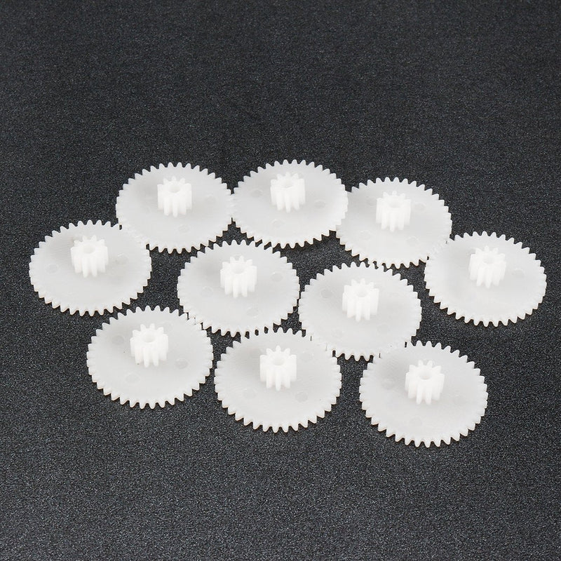 uxcell 10pcs Plastic Gears 38 Teeth Model 38102B Reduction Gear Plastic Worm Gears for RC Car Robot Motor