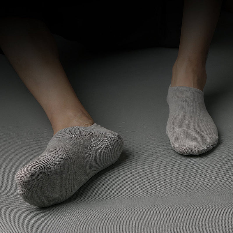 IDEGG Women and Men No Show Socks Low Cut Anti-slid Cotton Athletic Casual Socks A_6 Pairs(2 Black+2 Gray+2 White) Small