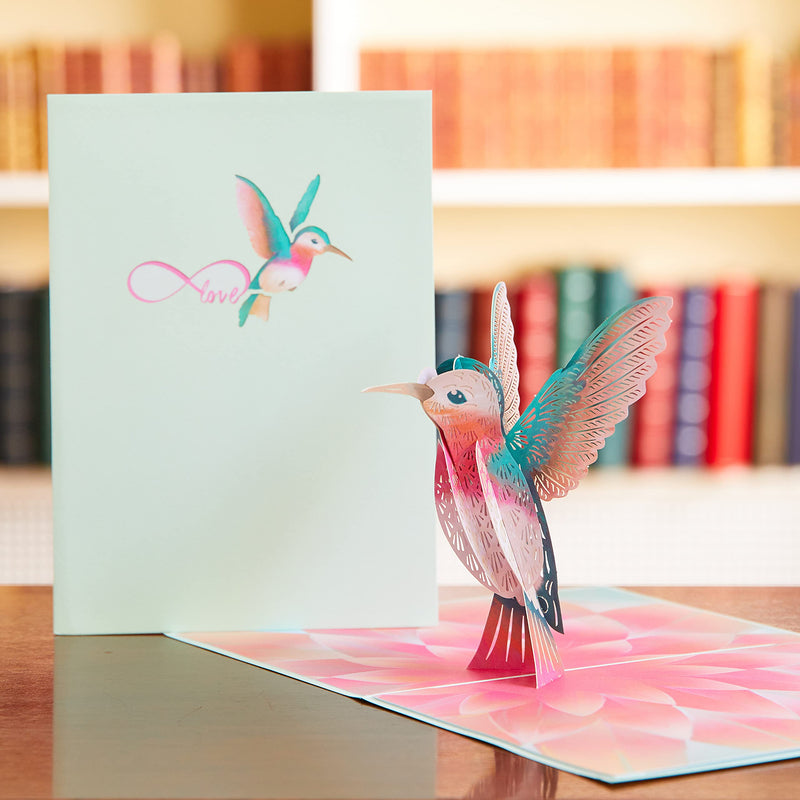 Lovepop Lovely Hummingbird Pop Up Card, 5x7 - 3D Greeting Card, Birthday Cards for Wife, Cards for Mom, Thinking of You, Anniversary Card