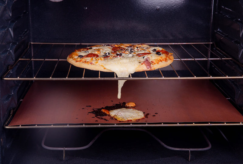 Cooks Innovations Copper Non-Stick Oven Liner 16.5x23" - Heavy Duty Sheet to Catch Spills in Convection, Electric, Gas, Toaster & Microwave Ovens 1-Pack Copper - Imported