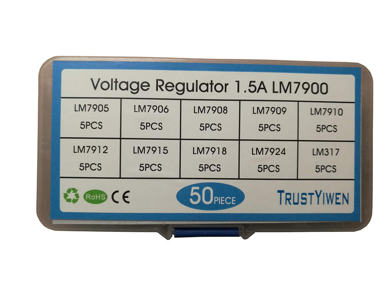 New 10 Values 50PCS TO220 LM7905 L7906 LM7908 L7909 L7910 LM7912 LM7915 LM7918 LM7924 LM317 1.5A Voltage Regulator FBA