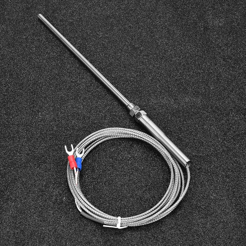 K type Thermocouple M8 Thread Type K Thermocouple 150mm Probe Temperature Controller Stainless Steel Sensor Wire 0-400℃(2M)