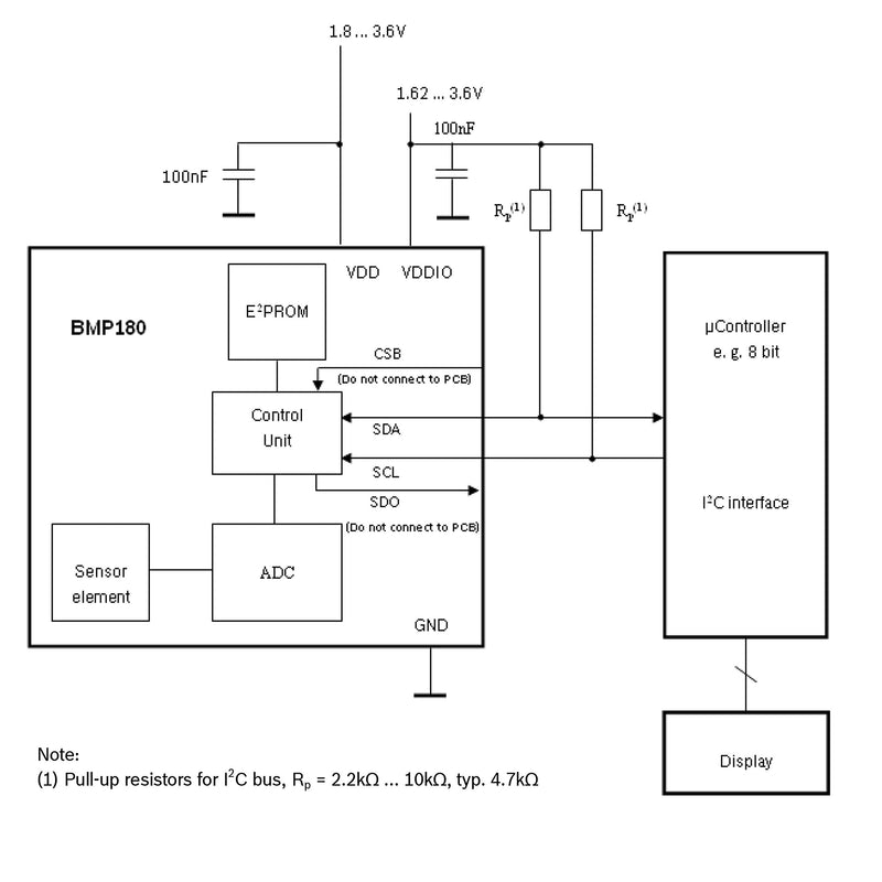 HiLetgo BMP180 GY-68 Digital Barometric Pressure Sensor Module Replace BMP085 for Arduino