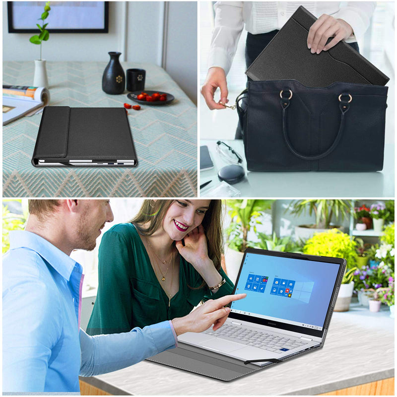 Fintie Sleeve Case Cover for 13.3" Samsung Galaxy Book Flex Alpha 13 NP730QCJ/ Galaxy Book Flex2 Alpha NP730QDA/Galaxy Chromebook 2 XE530QDA/Galaxy Book S/Galaxy Book Ion 13 NP930XCJ, Black