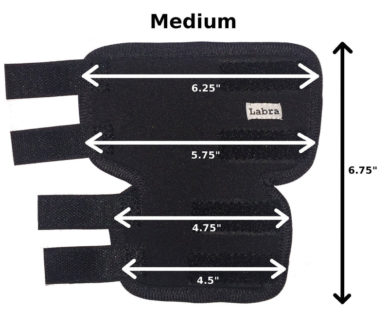 Labra Extra Supportive Dog Canine Rear Leg Hock Joint Wrap Protects Wounds as They Heal Compression Brace Heals and Prevents Injuries and Sprains Helps Arthritis … Medium