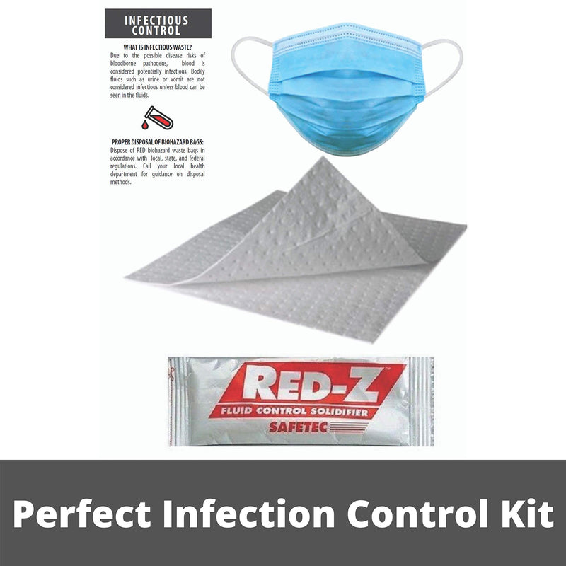 Go2Kits Infectious Control Kit with Infection Isolation Tools with PPE and Proper Disposal Pack (1 Pack) 1 Pack