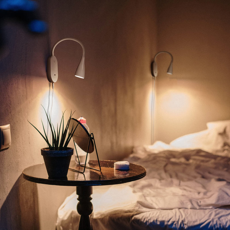 Wall Reading Light for Books in Bed, USB Output Headboard Wall Lamp,5 Dimmable Touch Control Reading Lamp,3000k LED Warm Light, Easy to Install（White） White-3000k-1 Pack