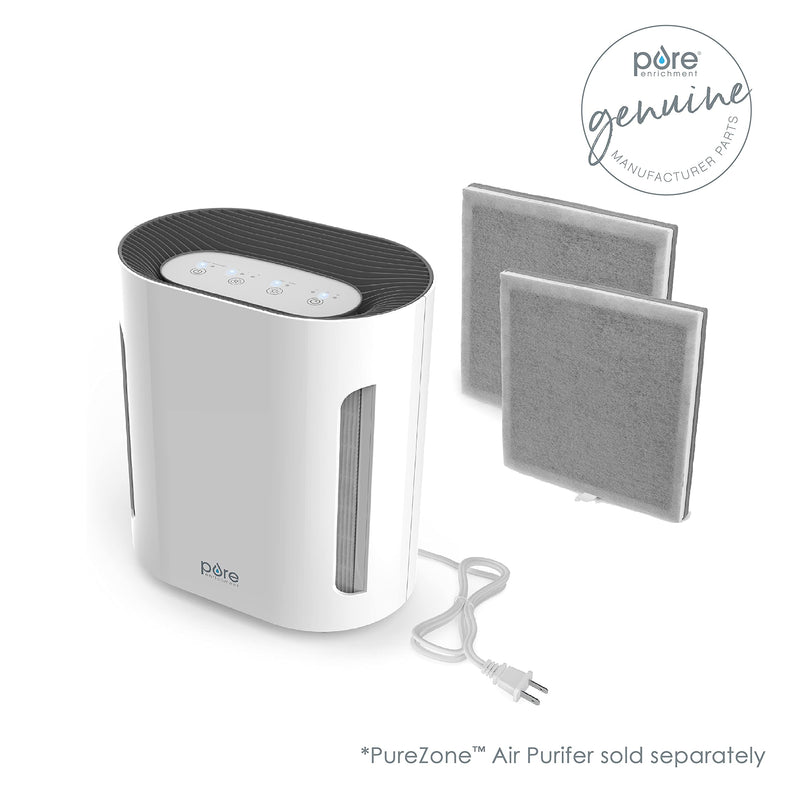 Pure Enrichment Genuine 3-in-1 True HEPA Replacement Filter for the PureZone Air Purifier - 2 Pack (PEAIRPLG)