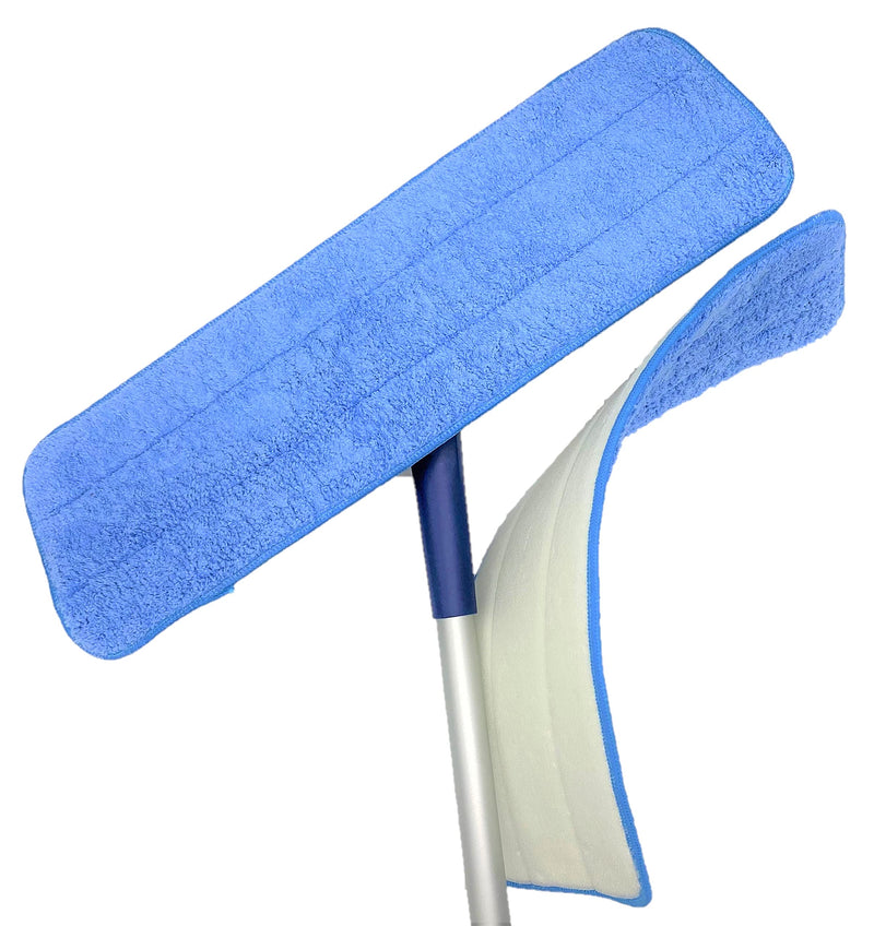 Microfiber Spray Mop Replacement Head Floor Hardwood Refillable Cleaning Pad 18 Inches Commercial Heavy Duty Dry Wet Mops Washable Refills Clean Dust Pads Blue