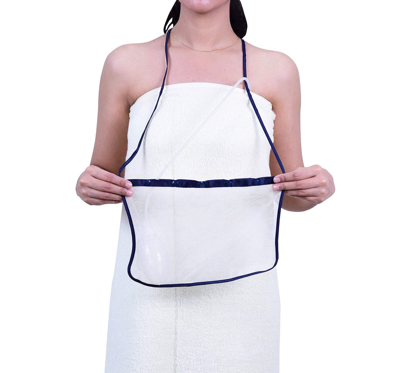 Mastectomy & Post Surgery Drain Carrier Belt & Shower Holder (Two Pack Black/Navy) Black / Navy