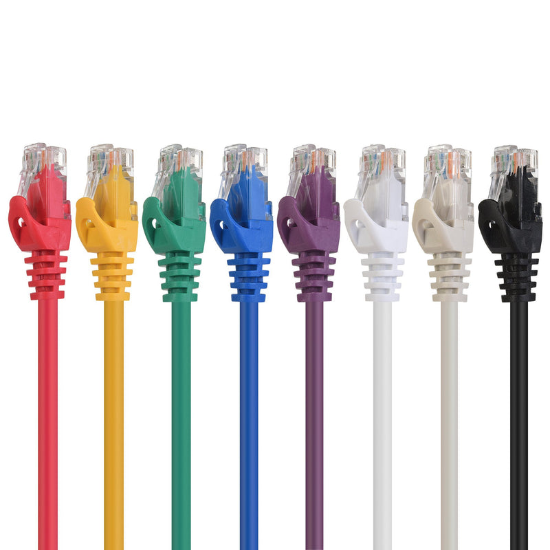 Cable Matters 8-Color Combo Snagless Short Cat5e Ethernet Cable (Cat5e Cable, Cat 5e Cable) 3 ft 3 Feet