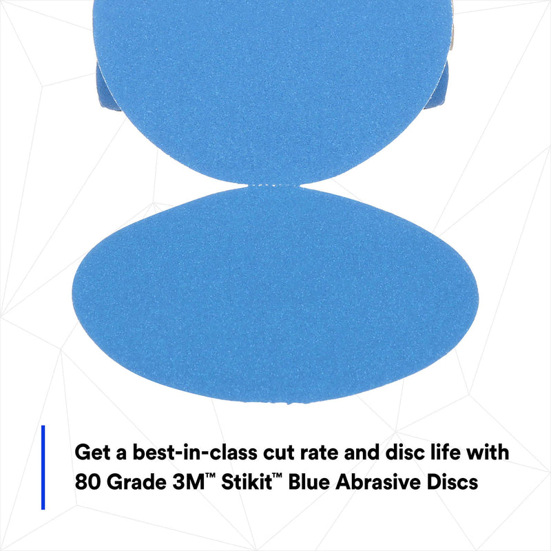 3M Stikit 36202 Blue Abrasive Disc (6 in 80 Grade)