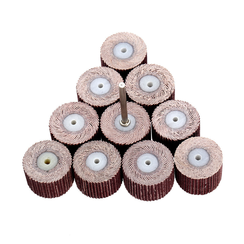 Dophee 10pcs Grit Flap Flap Wheel Polishing Grinding Disc for Dremel Precision Tools 20mmx16mmx3mm 20mm