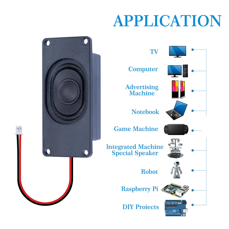 CQRobot Miniature Loudspeaker 3 Watt 8 Ohm Passive Enclosed Audio Speaker Woofer Speaker Compatible with Arduino Board. JST-PH 2.0 mm 2-Pin Interface, for a Variety of Small DIY Electronic Projects. 8O3W-JST-PH2.0-N