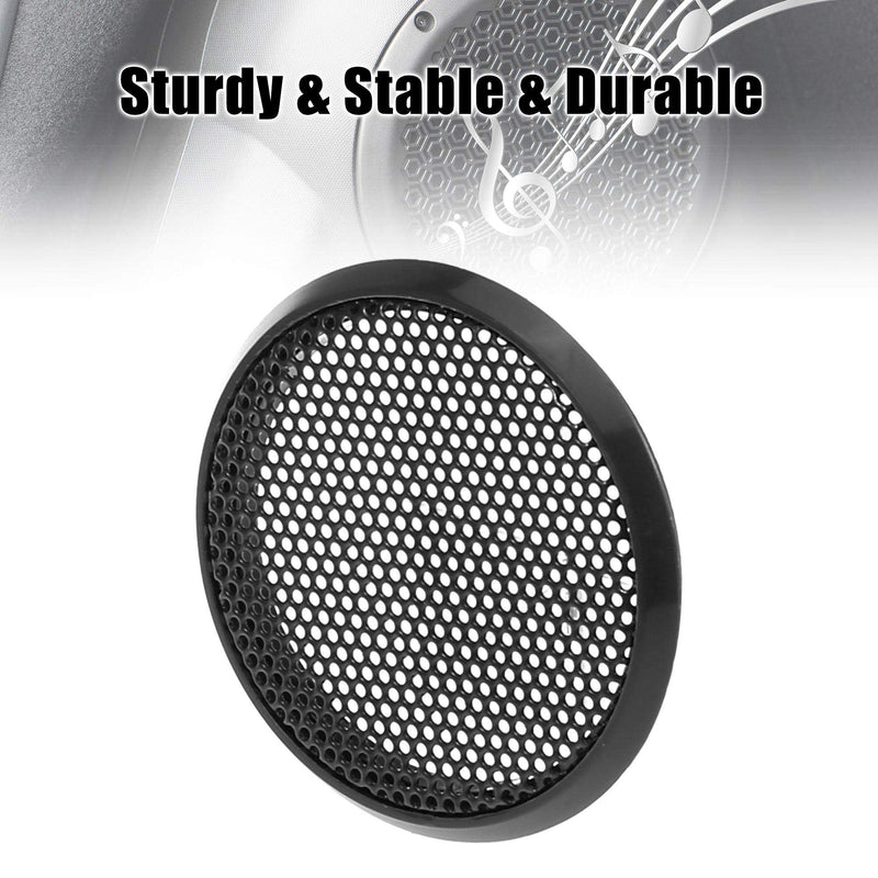 X AUTOHAUX 2pcs 1.5'' Black Car Audio Speaker Cover Mesh Subwoofer Grill Horn Guard Protector