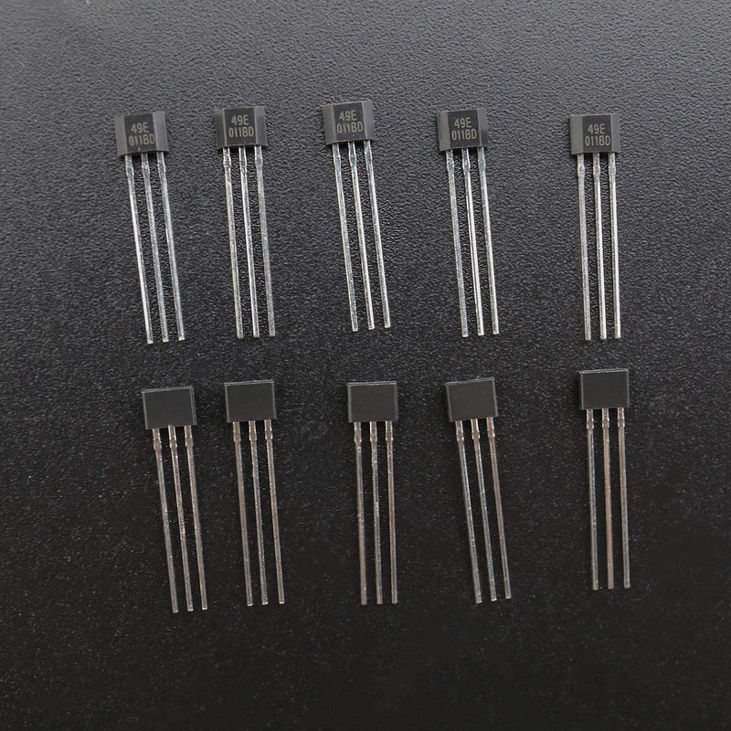 20Pcs 49E OH49E SS49E Linear Hall Effect Sensors S49E TO-92 3 Pins Sensor Element Switch for Electric Vehicle Motor Repair 20