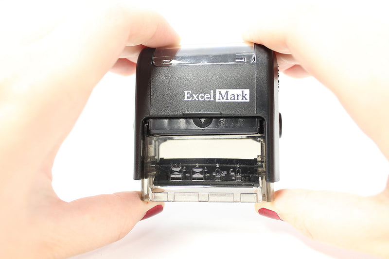 Entered - ExcelMark Self-Inking Rubber Stamp - A1539 Red Ink