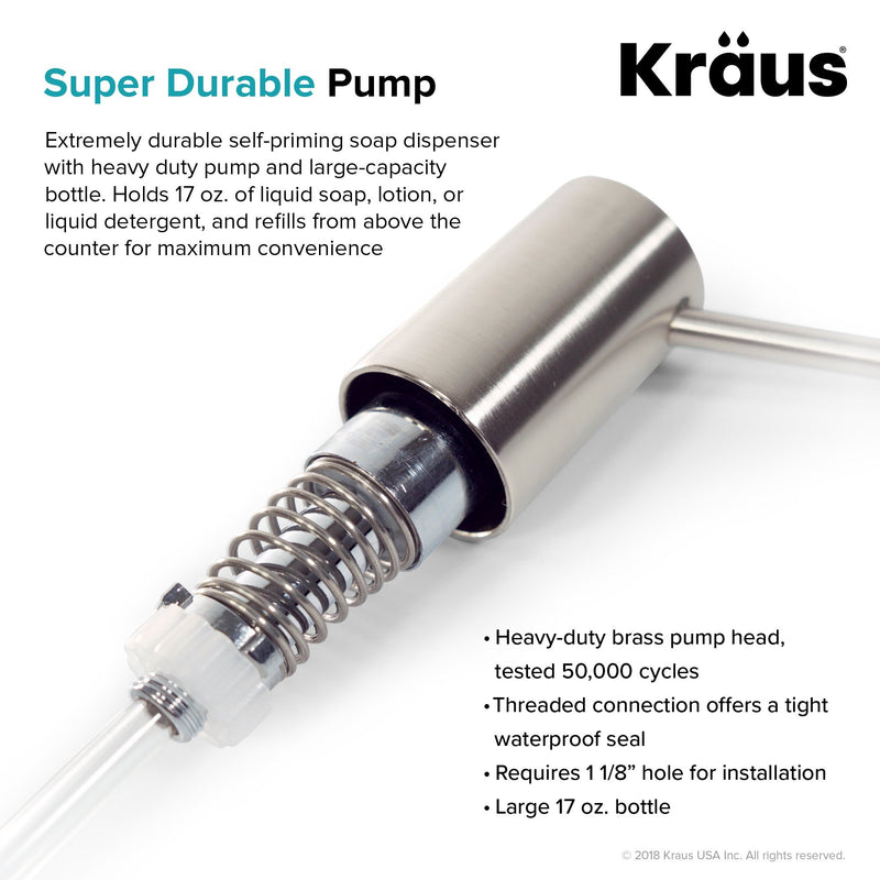Kraus KSD-41SS Modern Soap Dispenser, Stainless Steel