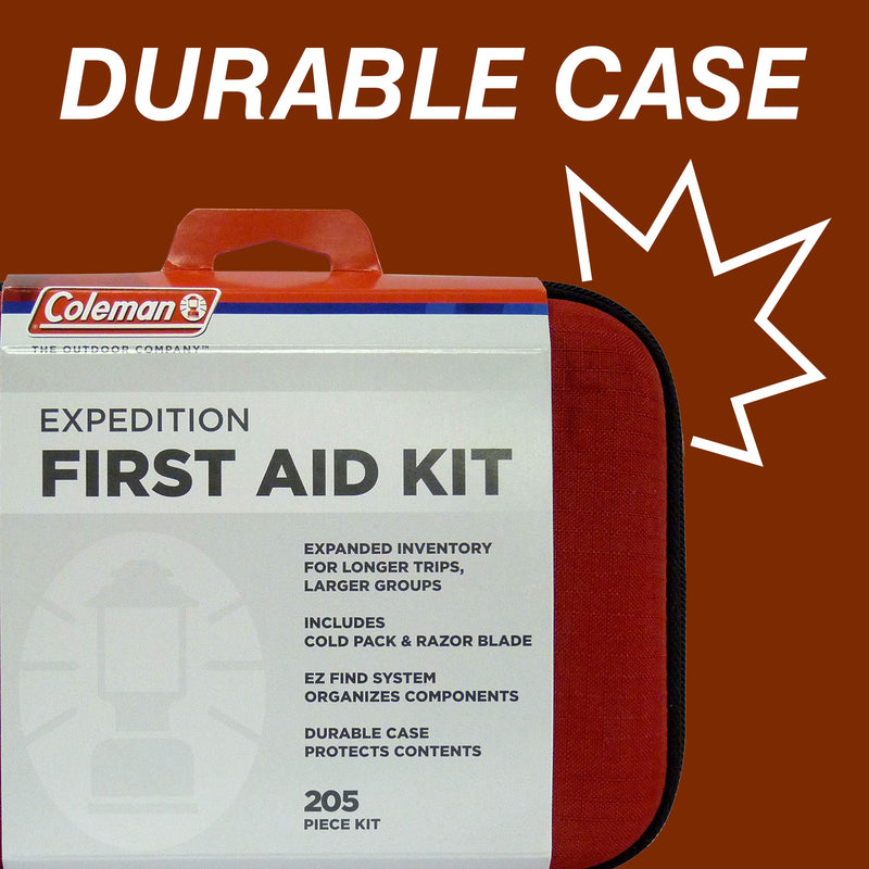 Coleman Camping All Purpose Camping First Aid Kit for Emergencies - 205 Piece