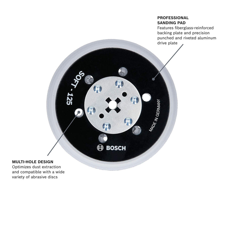 BOSCH RSM5044 5 In. Soft Hook-and-Loop Multi-Hole Sanding Pad