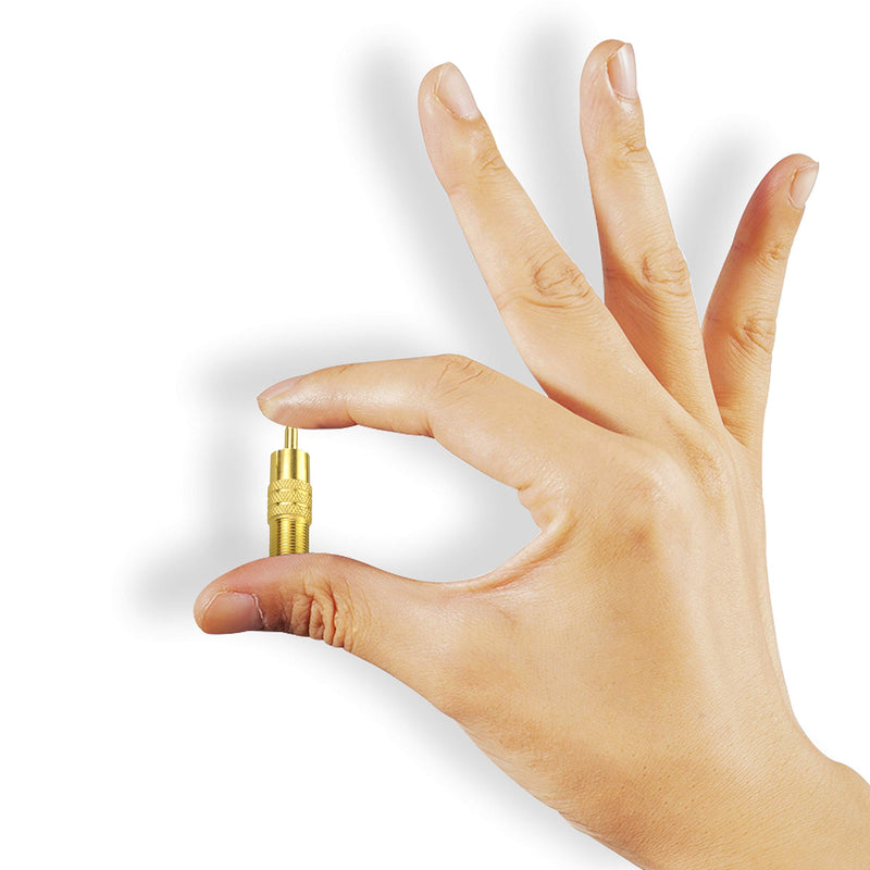 VCE F-Type Female to RCA Male Coaxial Cable Audio Adapter Gold Plated Connector, 2-Pack