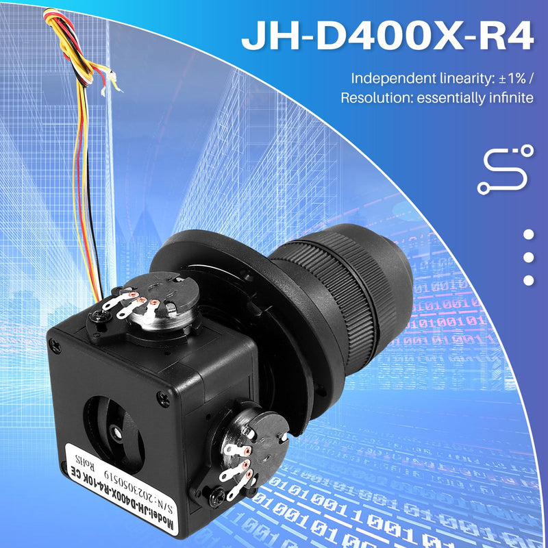 Fayrimi 4-Axis Joystick Potentiometer Button Control for -D400X-R4 10K 4D Sealed Rocker Potentiometer, Black