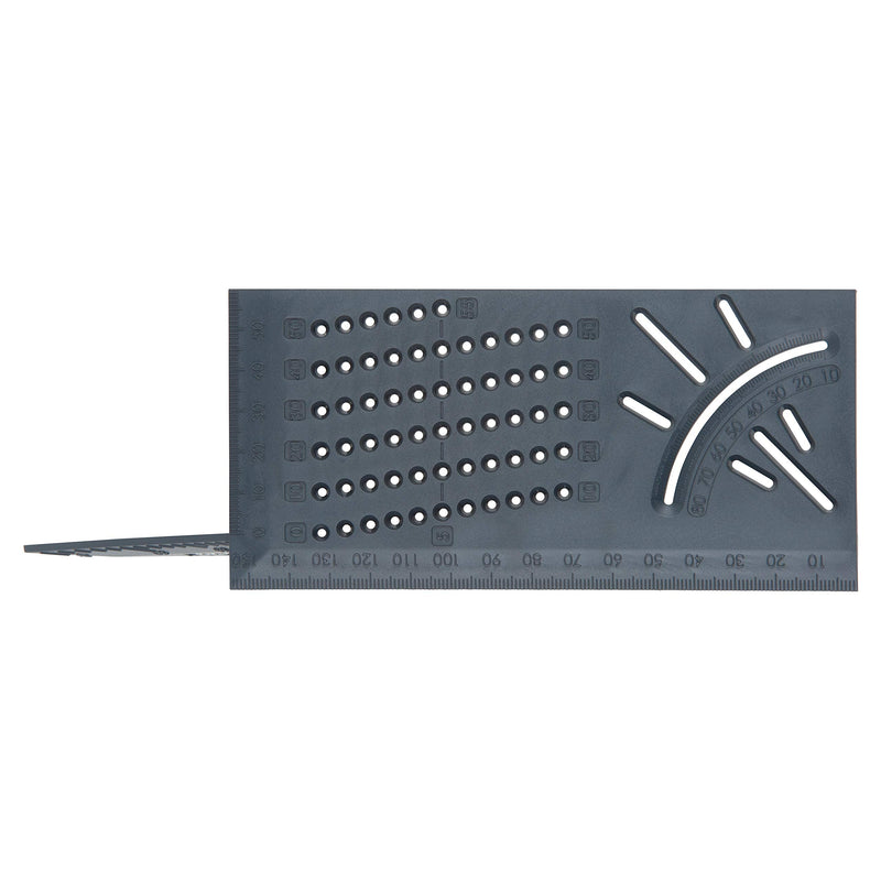 wolfcraft I 3D miter square I 5208000 I for processing three-dimensional workpieces I stops for 45° and 90° angles I can be used as a marking gauge for parallel lines