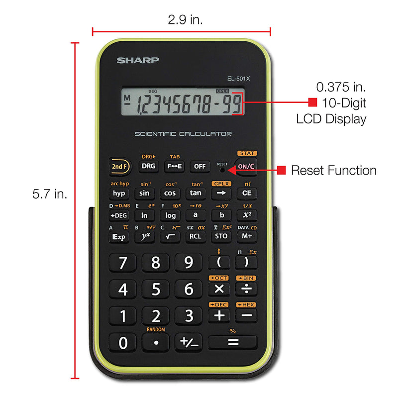 Sharp EL-501XBGR Scientific Calculator