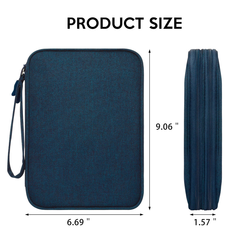 CILLA Electronics Organizer Travel, Travel Cord Organizer Case, Compact Electronics Accessories Bag for Cable, Cord, Charger, Phone Navy Blue