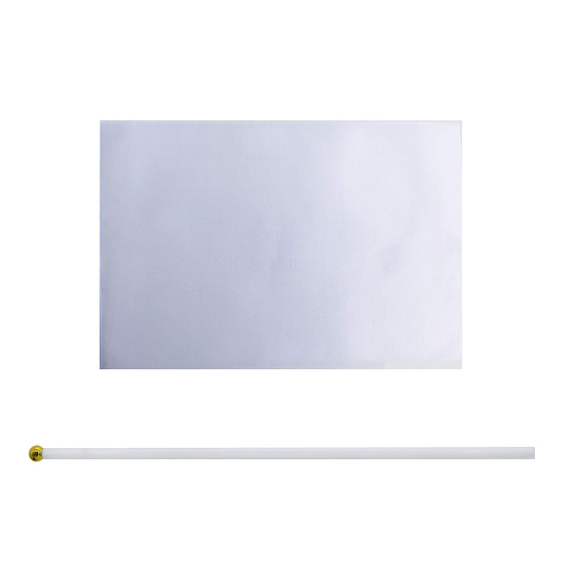 Consummate 25 Pack Solid White Blank Flag Small Mini Plain White DIY Flags On Stick,Party Decorations for Parades,Grand Opening,Kids Birthday,Party Events Celebration