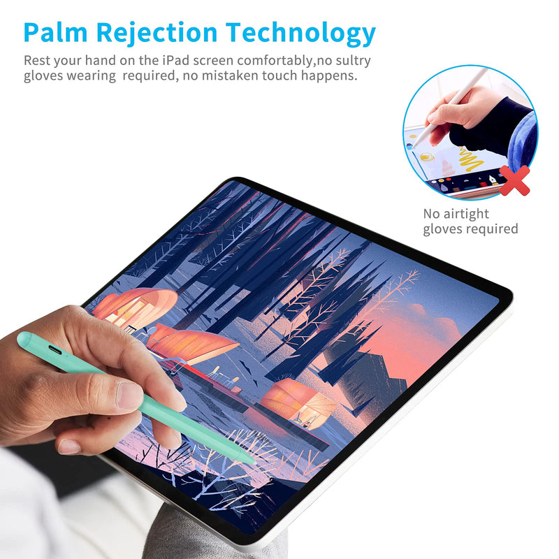 Stylus for Apple Pencil 8th Generation iPad 10.2",1.5mm Palm Rejection Fine Tip Active Stylus Pen Compatible for Apple iPad 10.2-in 8th Gen Magnetic Drawing and Writing Stylus,Green